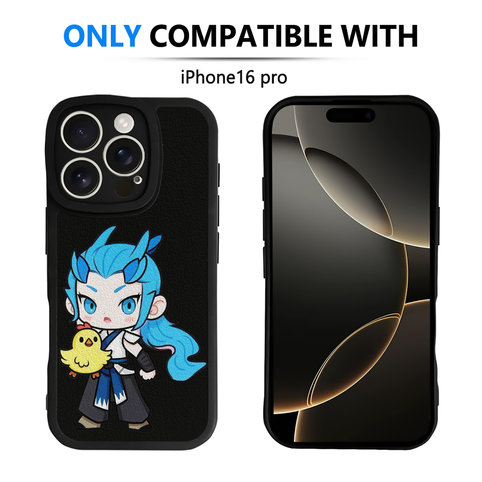 （画像用） Ne Zha 2 ナタ 魔童の大暴れ 【iPhone 16シリーズ対応】シリコンスマホケース（レザー調） 材質：シリコン